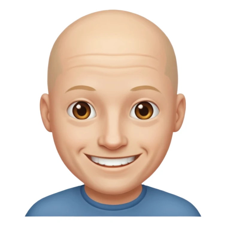 Une personne homme sans cheveux sticker