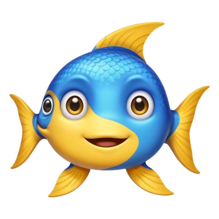 Make an emoji with two fish as pisces from horoscope, make them look very cute and emoji like sticker