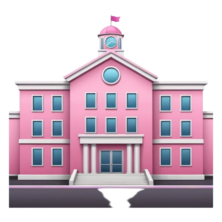pink school with the word school in big letters sticker