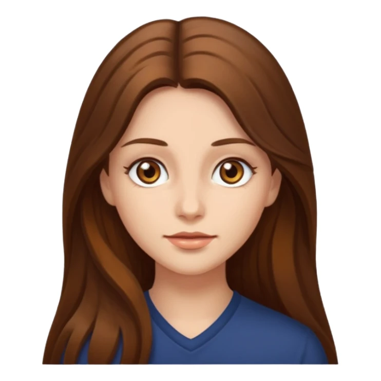 brown long hair hazel eyed woman sticker