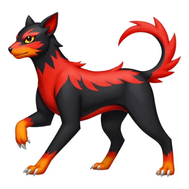 Litten-Houndour-Fakémon-hybrid-creature (full body)  sticker