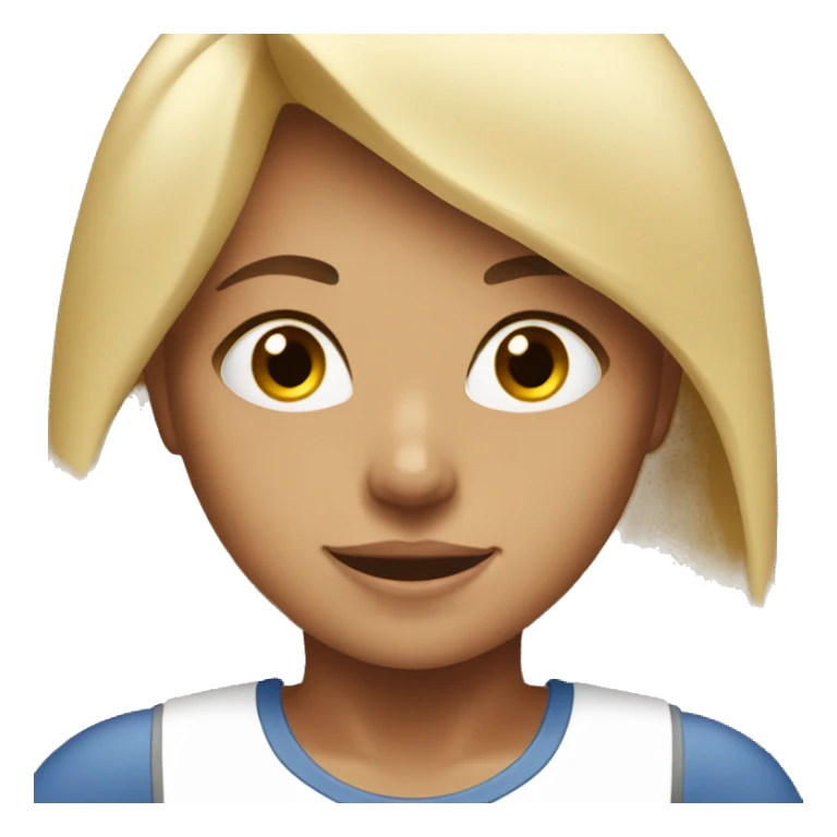 blonde girl with brown eyes working out  sticker