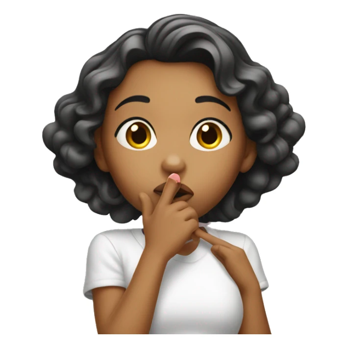 Girl blowing a kiss sticker