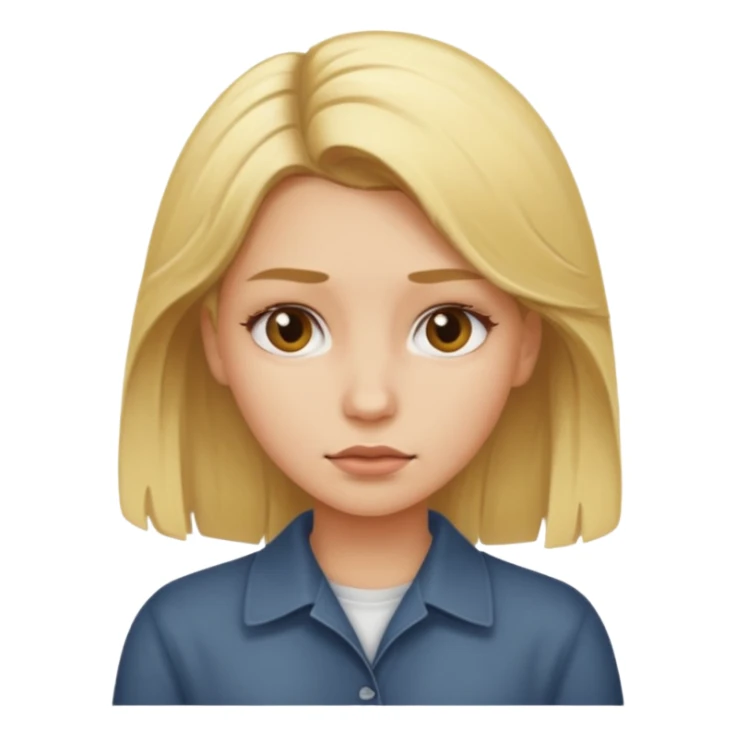 blonde girl with greasy hair sticker
