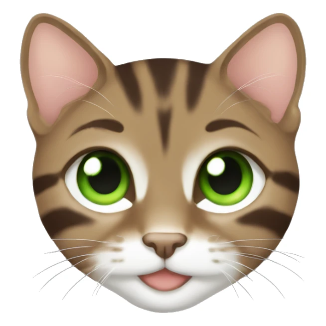 extremely cute brown tabby kitten with green eyes sticker