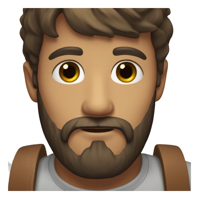 bearded male portrait close up with hazel eyes sticker