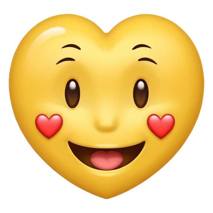 Smiley face, heart eyes, drooling, in love sticker