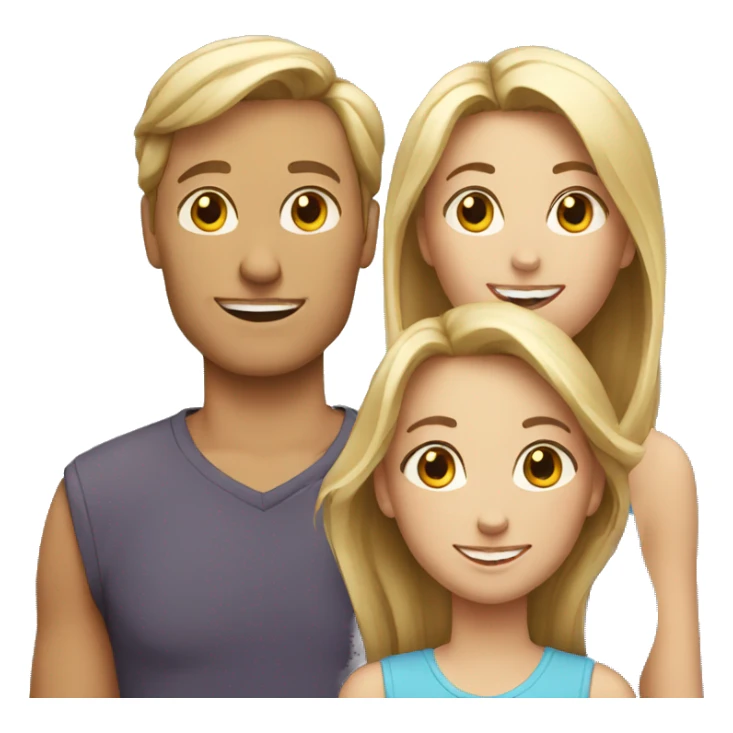 White Family With Three teenage daughters sticker