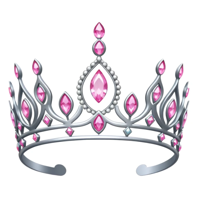 A silver and pink tiara like a princess one sticker