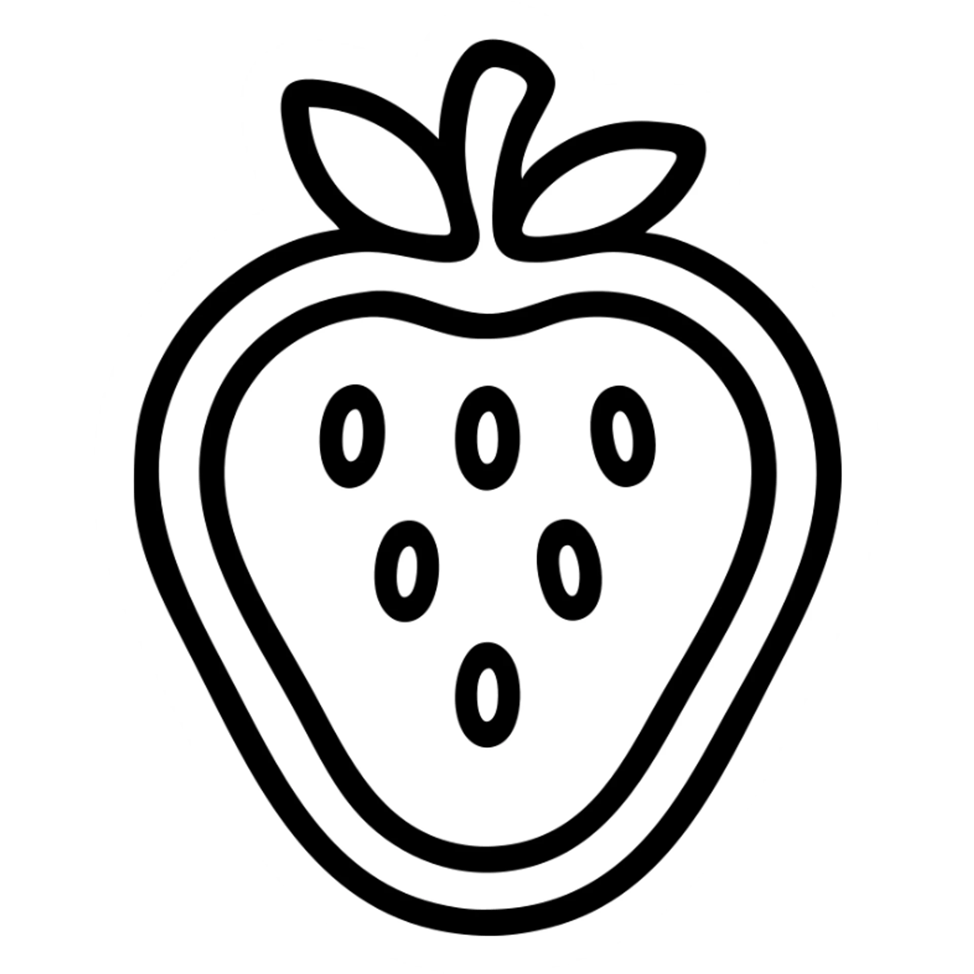 glowing strawberry neon sign outline sticker