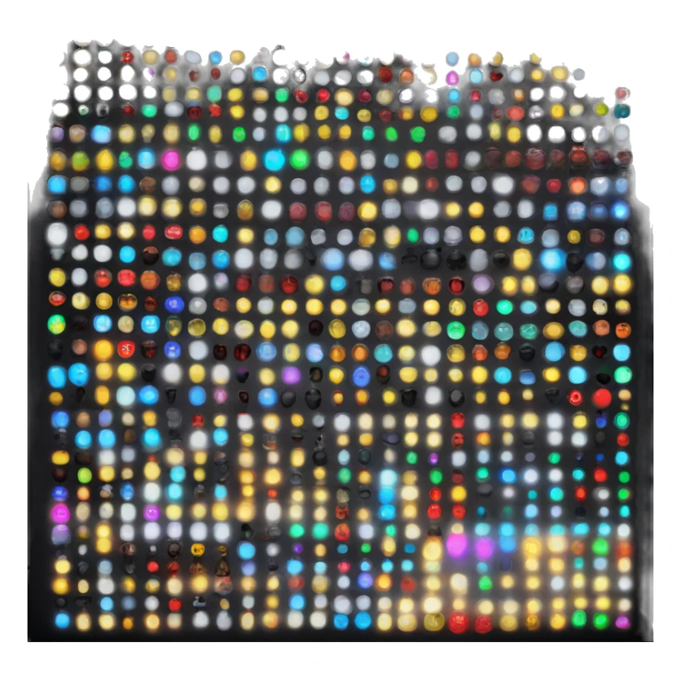 colorful led lights in 2D and black and white sticker