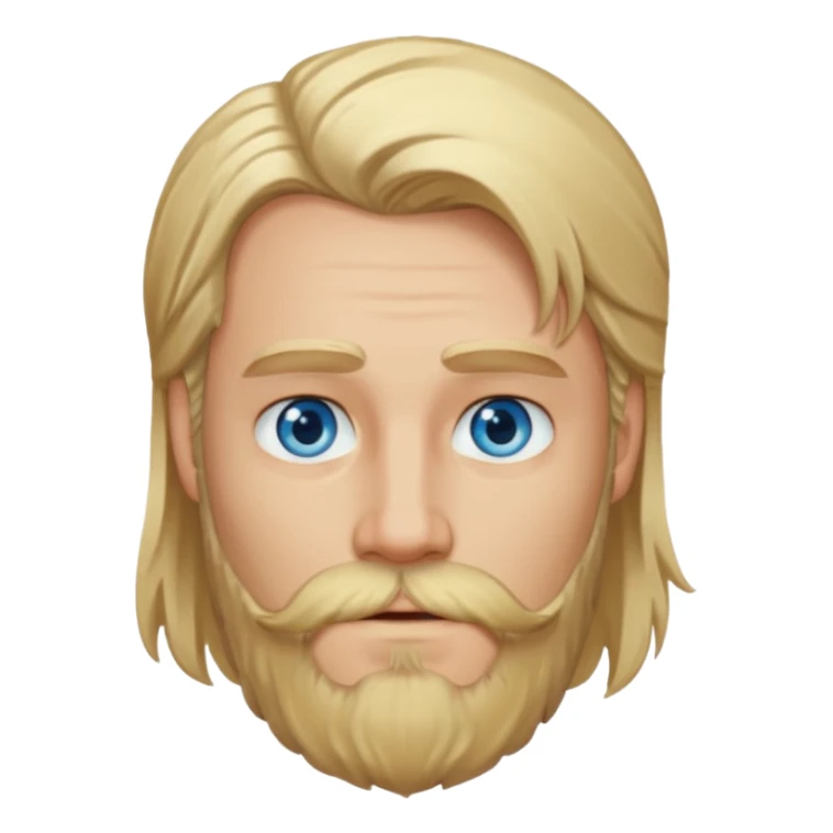 blonde long hair bearded man sticker