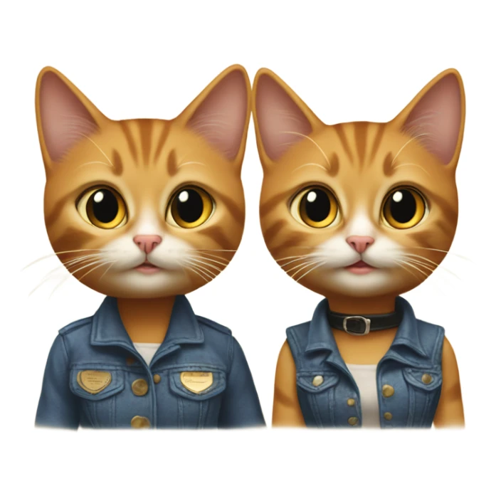 thelma and louise played by 2 cats sticker