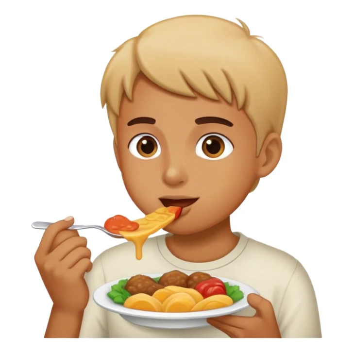 Yemək yeyən adam  sticker