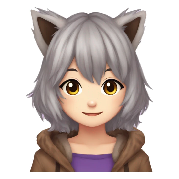 Snuffy Anime Raccoon CatGirl Vtuber sticker
