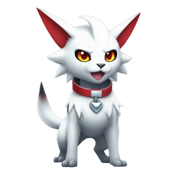 Cool Edgy Absol-Torracat-Zangoose-Sneasel with a collar on, full body sticker