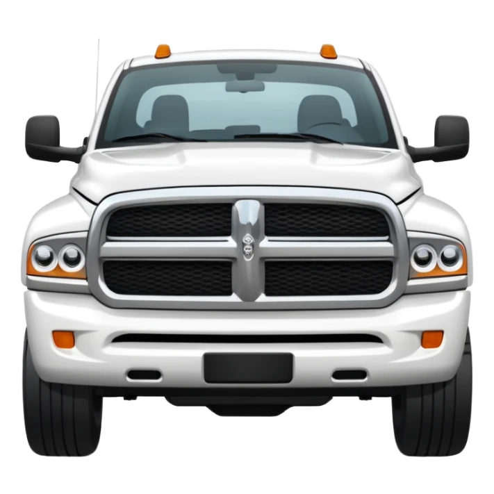 White dodge pickup truck sticker