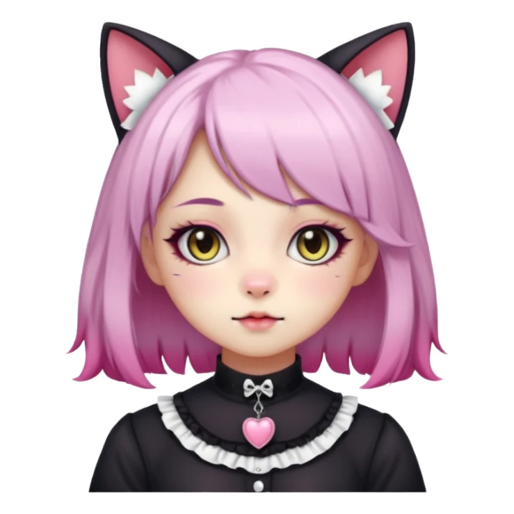 Gorgeous Edgy Kawaii Lolita Gradient Beautiful Anime Emo CatLady sticker