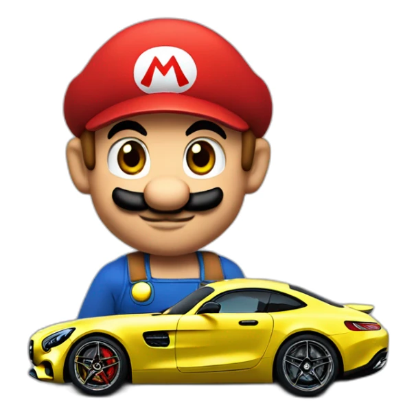 Mario on Mercedes AMG GT sticker