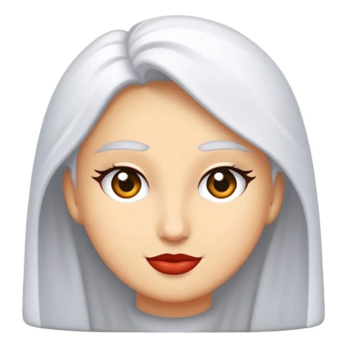 Siyah uzun saçlı beyaz tenli bir kadın sticker