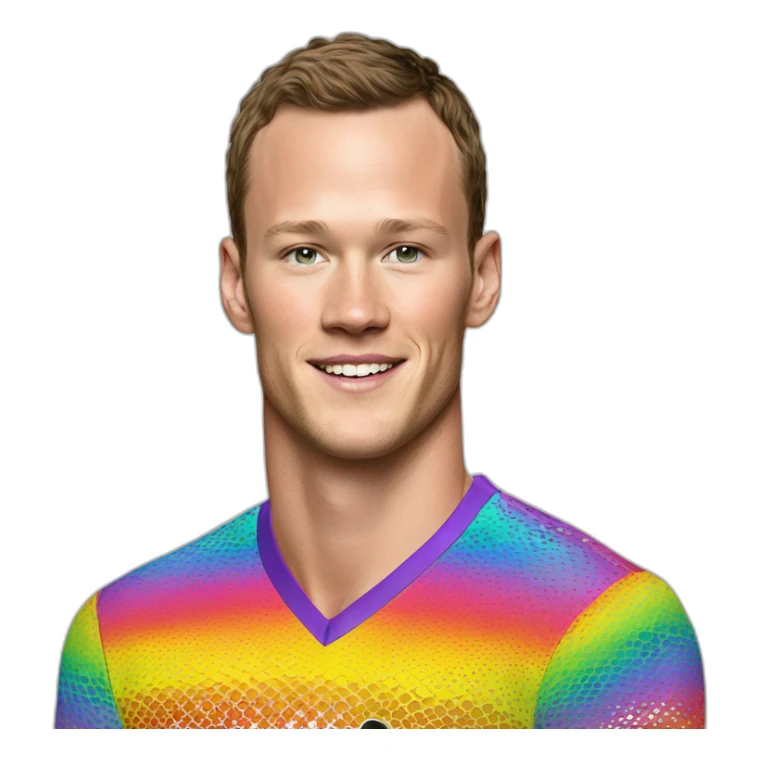Disco Jonathan Toews wearing rainbow lace shirt sticker