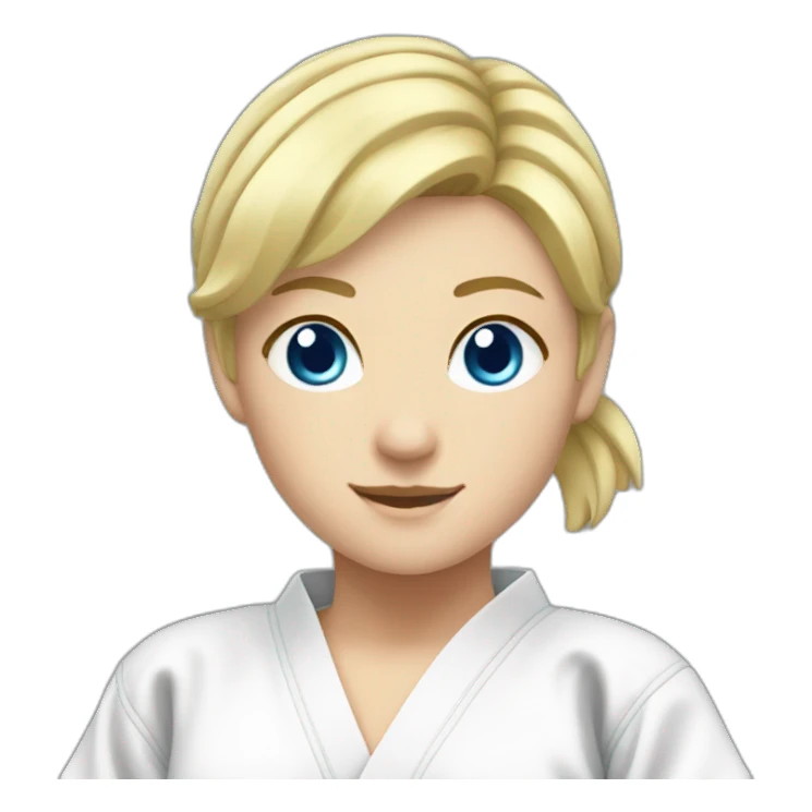 judoka-girl-blond-short hair-blue eyes sticker