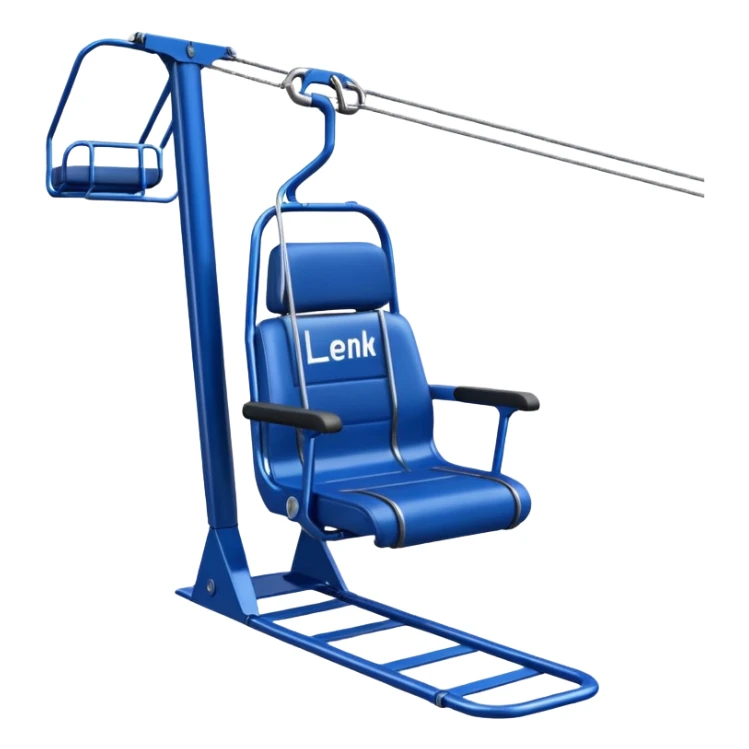 darkblue chairlift with the word: Lenk on it sticker