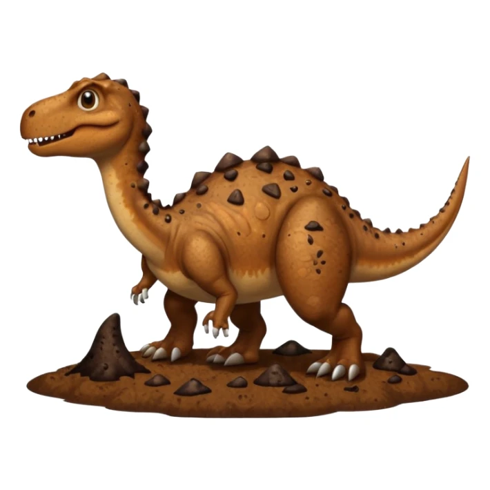Dinosaurio haciendo caca sticker
