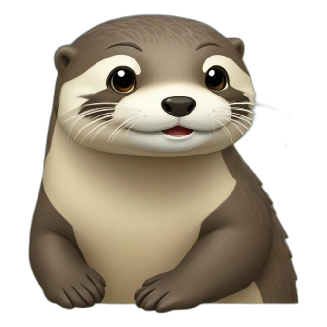 loutre qui jardine sticker