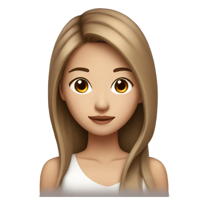 stunning asian girl light brown hair  sticker