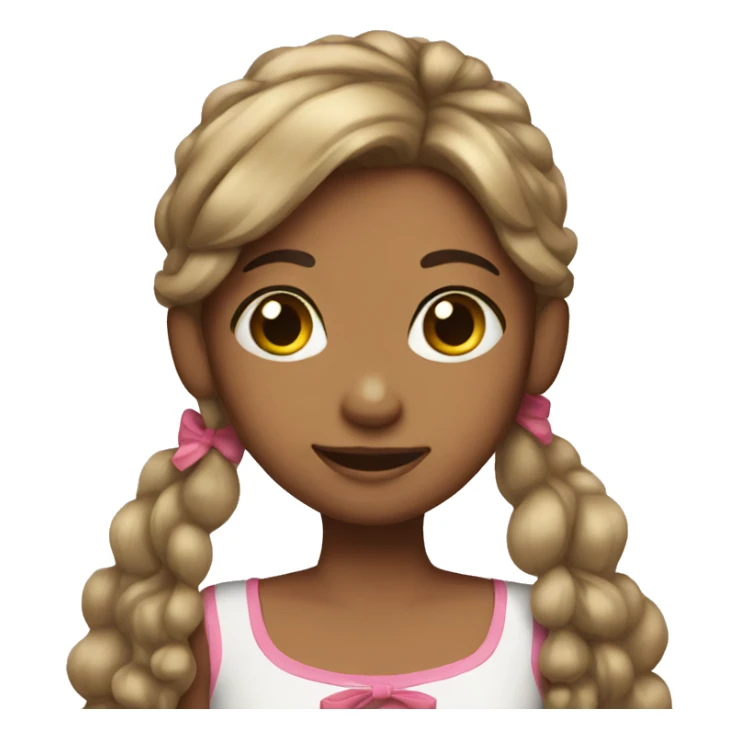 Girl with hair bow sticker