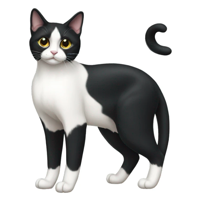 Tuxedo Cat Breed Full Body sticker