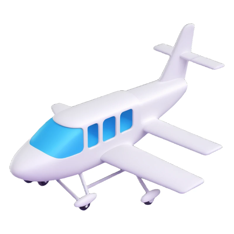 Make the glider white, remove any propeller, keep the 3D emoji style, no background. sticker