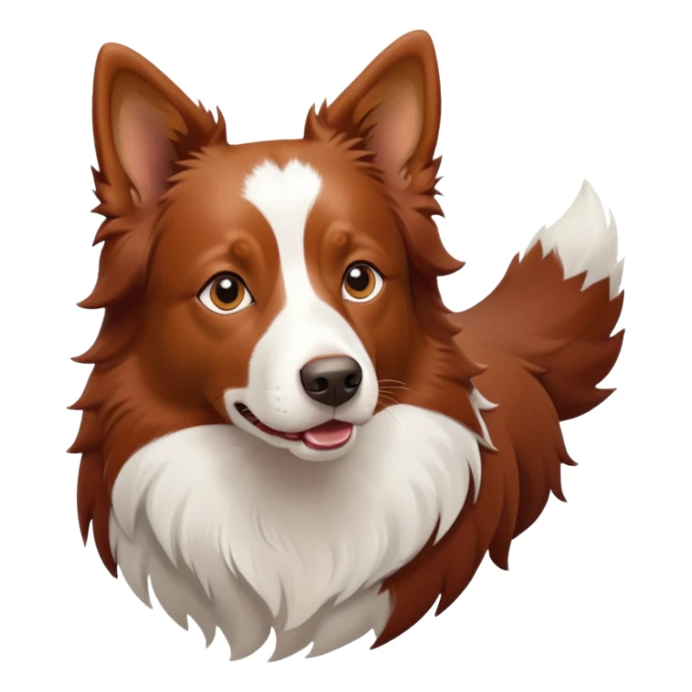 Red and brown border collie no white on face sticker