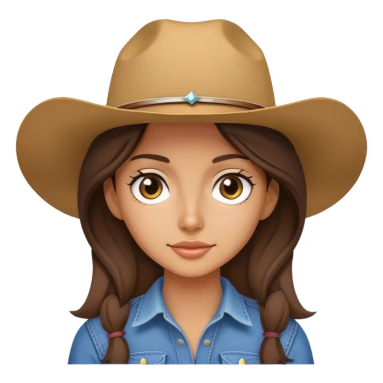 Thin girl in backward cowgirl brunette sticker