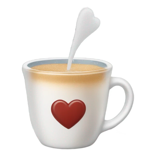 salting a heart over a cup of iced americano sticker