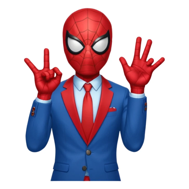 Make Spiderman's hand into an upvote sign 👍 sticker