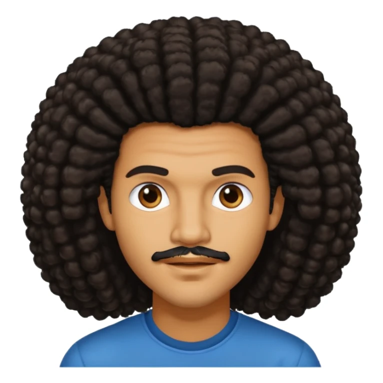 Bobby DeBarge (1956-1995) with long dark brown afro hair sticker