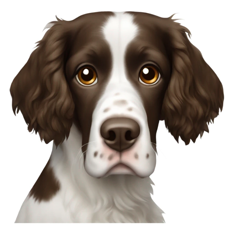 English springer spaniel white and brown and black  sticker