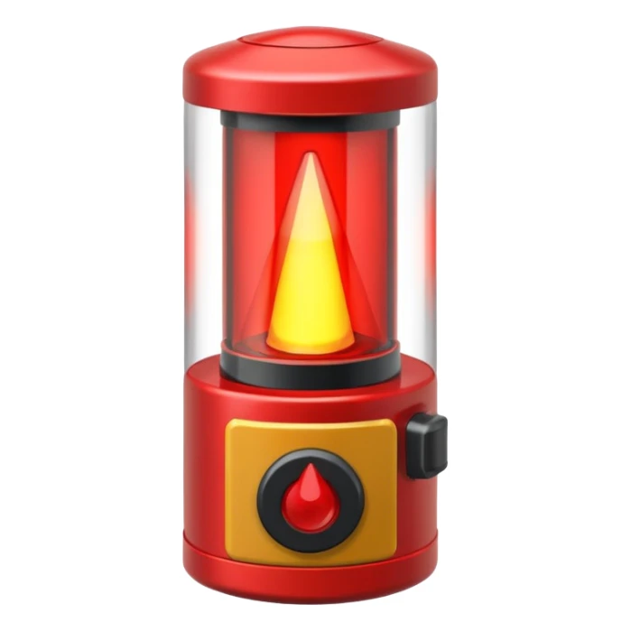 majáček s blikajícím červeným výstražným světlem sticker