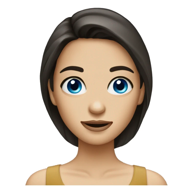 Brunette girl whit blue eye  sticker
