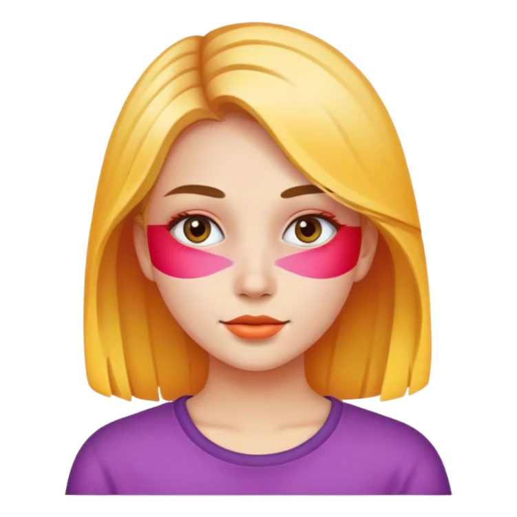 a girl with color over her face sticker
