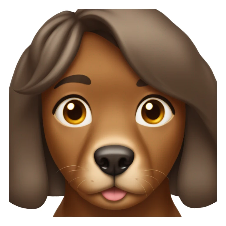 Big dog with brown girl  sticker