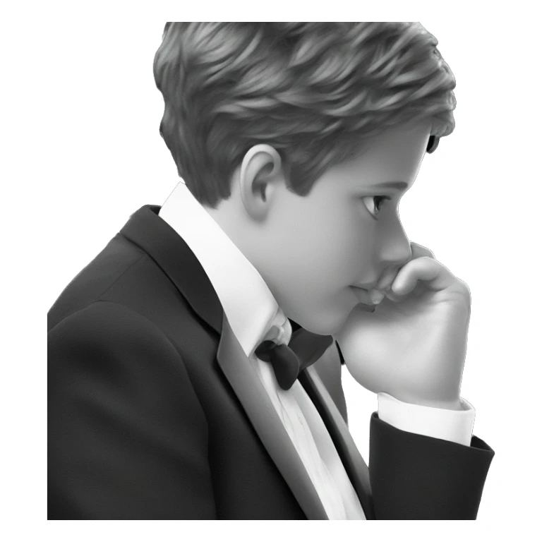 elegant boy in formal suit sticker