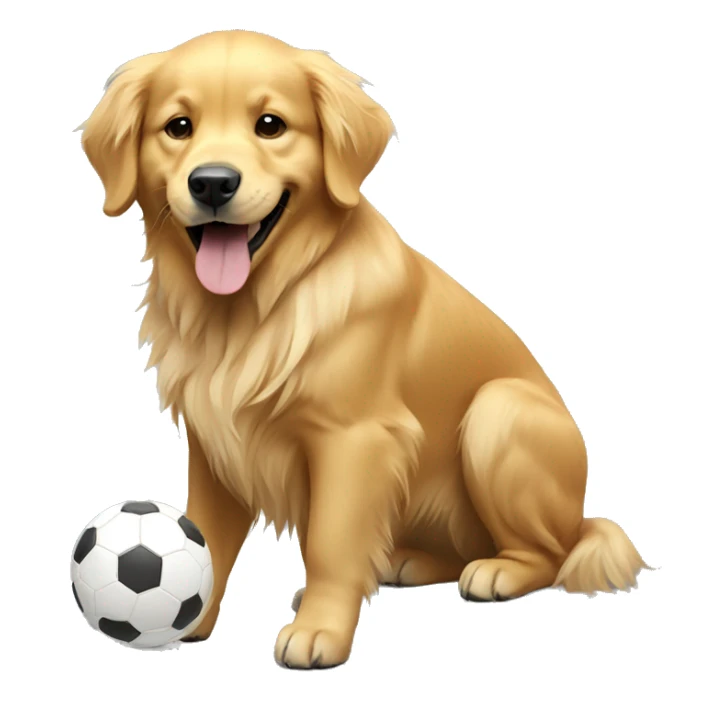 golden retriever playing FIFA sticker