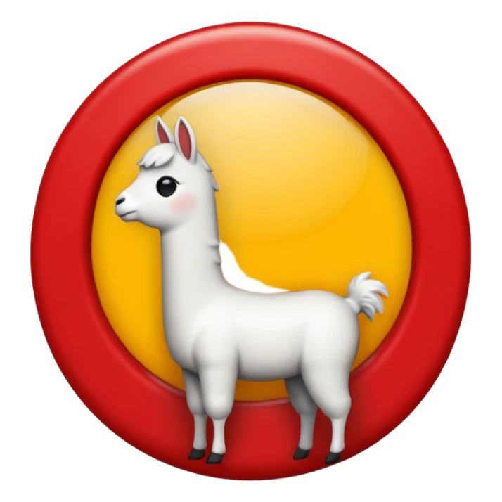 Emoji estilo vectorial de un sol rojo con llamas suaves alrededor, en el centro un círculo blanco con borde rojo y una letra “U” roja gruesa. Diseño simple, colores sólidos, sin texto adicional, fondo transparente, estilo emoji oficial. sticker