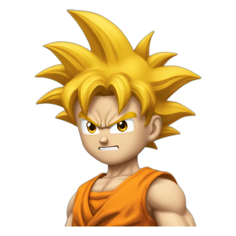 San goku qui fait une attaque sticker