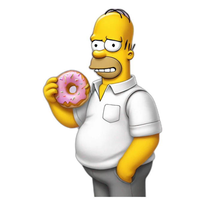 homer simpson qui manje un donuts sticker