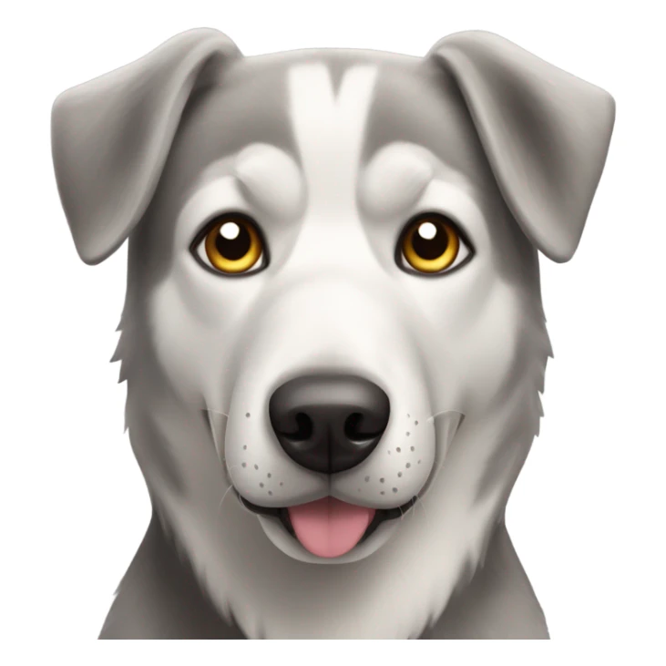 Husky Labrador mix older dog with some grey hair sticker
