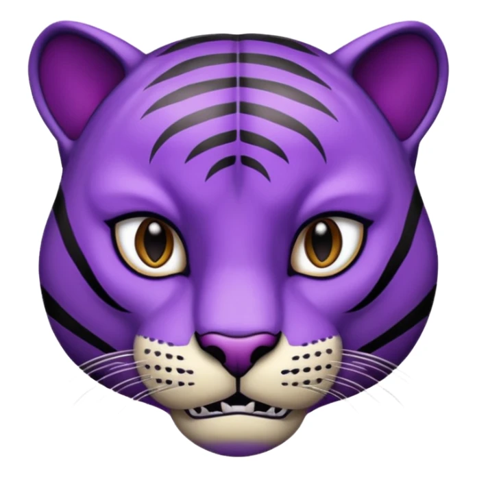 Purple Panther face tileted to the slight right sticker